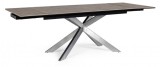 Cumpara ieftin Masa extensibila cu picioare din fier gri si blat ceramica maro Arzachel 160/240 cm x 90 cm x 76 h