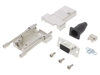 Conector D-Sub 15-Pin Mamă, lipire cablu foto