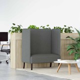 VidaXL Canapea cu spătar &icirc;nalt Gri &icirc;nchis 109 x 56 x 121 cm țesătură