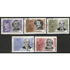 Romania 1963 - Mari aniversări culturale, serie stampilata