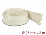 Plasa/organizator cabluri din fibre de nomex 2m x 25mm Alb, Delock 20895
