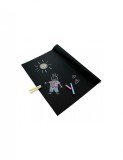 Folie autoadeziva Tabla neagra 2 m lungime si set creta colorata