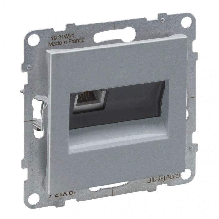 Priza RJ11 conectare rapida Legrand Suno aluminiu 721361