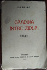 ION PILLAT-GRADINA INTRE ZIDURI/POEZII 1919/DEDICATIE-AUTOGRAF PT AL.BUSUIOCEANU foto