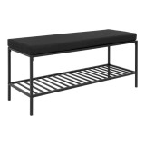 Cumpara ieftin Bancă Vita, neagră, cu picioare negre, 100x36x48,5 cm