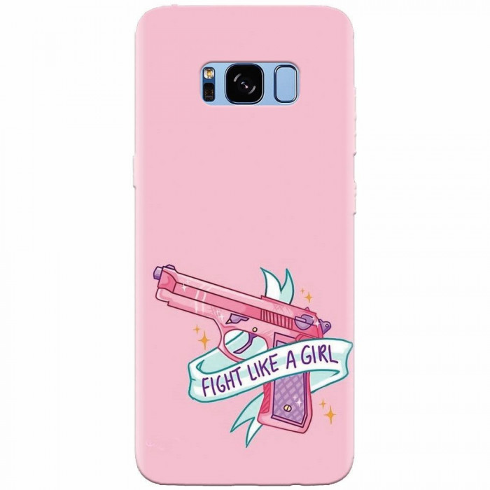 Husa silicon pentru Samsung S8, Fight Like A Girl