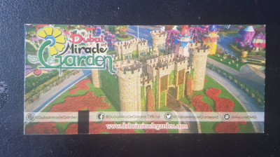 Pentru colectionari, Bilet intrare folosit Dubai Miracle Garden, 2019 foto