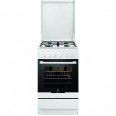 Aragaz pe gaz Electrolux EKG51151OW, 4 arzatoare, aprindere electrica, grill, 50 cm, alb foto