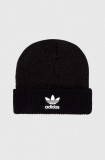 Adidas Originals caciula culoarea negru, din tesatura neteda