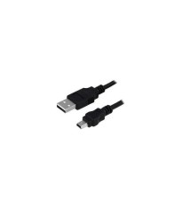 Cablu USB 2.0 A mufa - USB B mini mufa nichelat 3m negru LOGILINK