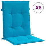 Cumpara ieftin Perne cu spatar mic, 6 buc. albastru 100x50x3 cm textil oxford