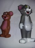 Jucarii vintage,2 jucarii TOM,JERRY,17 cm/12,5 cm,starea care se vede,T.GRATUIT