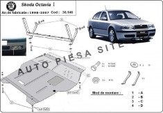 Scut metalic motor Skoda Octavia 1 I fabricata incepand cu 1998 - 2007 APS-30,146 foto