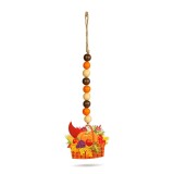 Decoratiune de toamna &ndash; cos al abundentei &ndash; din lemn &ndash; agatat &ndash; 29 x 9 cm Best CarHome