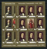 2013 , Lp 1964 b , Arta - Aniversari , Comemorari , 2 minicoli 8 timbre +1 vinieta - MNH