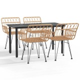 Cumpara ieftin Set mobilier de gradina, 5 piese, poliratan