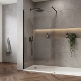 Paravan de dus Rea Flexi Transparent / Black 120