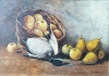 Cornel Raţiu (1882-1939)-Natură statică cu fructe şi v&acirc;nat - pictură &icirc;n ulei, Natura statica, Realism