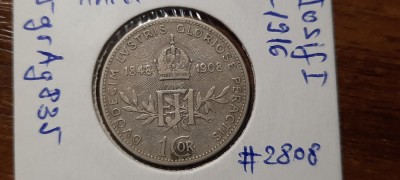 AUSTRIA 1 CORONA 1908 JUBILIAR foto