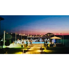 Ghirlanda Luminoasa de Exterior, lungime 50 m, cu 1 Bec/m, Glob Transparent