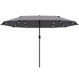Outsunny Parasolar Ovale Gri Inchis 440 x 256 cm | Aosom Romania