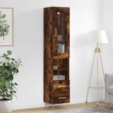 Cumpara ieftin Dulap &icirc;nalt, stejar fumuriu, 34,5x34x180 cm, lemn prelucrat