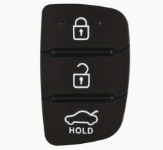 Membrana Cauciuc Butoane Cheie Auto 3 Butoane &ndash; Compatibila Hyundai, Kia &ndash; Pad pentru Telecomanda, Inlocuire Tastatura Cheie