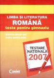 LIMBA SI LITERATURA ROMANA. TESTE PENTRU GIMNAZIU-MIORITA BACIU GOT, DOINA MANOLACHE-351263