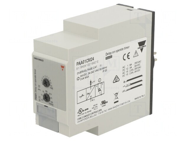 Timer Programabil SPDT 0,1s-100h 24-240VAC/IP20