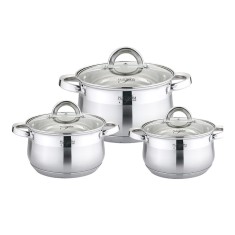 Set oale Platinum Collection, 2.1-3.9 l, 16-20 cm, 6 piese, inox, capac sticla, Argintiu foto