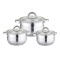 Set oale Platinum Collection, 2.1-3.9 l, 16-20 cm, 6 piese, inox, capac sticla, Argintiu