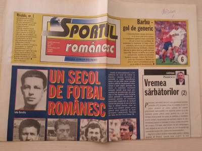 sportul romanesc 21 decembrie 1999-un secol de fotbal romanesc,rivaldo balon aur foto