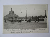 Fotografie originală model carte postala cursa trap hipodromul Viena 1932, Alb-Negru, Europa, Sport