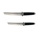 Cumpara ieftin Set doua cutite de vanatoare, DEPOX&reg;, otel inoxidabil, argintiu, 32.5 cm, toc inclus