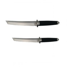 Set doua cutite de vanatoare, DEPOX&reg;, otel inoxidabil, argintiu, 32.5 cm, toc inclus