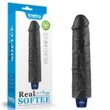 Dildo 9.5 "Real Softee Reincarcabil Black