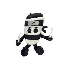 Jucărie de plus Cappuccino Assassino Silenzioso, Alb-Negru, 35cm