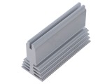 Radiator extrudat cu aripioare FISCHER ELEKTRONIK SK 489 75 AL, 75x29,4mm