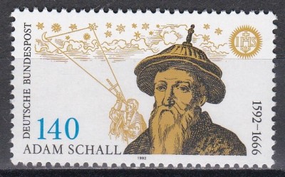 Germania 1992 - 400 de ani de la nașterea lui Johann Adam Schall von Bell, MNH foto