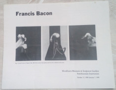 PLIANT EXPO: FRANCIS BACON - SMITHSONIAN INSTITUTION 1989/1990 (B/W, LB ENGLEZA) foto