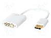 Cablu DisplayPort - DVI, DisplayPort mufa, DVI-D (24+1) soclu, {{Lungime cablu}}, alb, LOGILINK - CV0058B