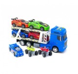 Camion care transporta 7 masini cu sunet si lumini
