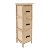 Corp Mobilier Mdf Cu 3 Sertare 77X25X25 Cm &ndash; Natural | Mobilier Depozitare Baie