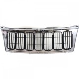 Grila radiator Jeep Grand Cherokee, 2003-2004 crom, XB92TSTAC, 240605-4