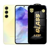 Folie de Protectie pentru Samsung Galaxy A55, TEO, Sticla Securizata ESD, Margini Negre, Rezistenta la Zgirieturi, Antistatica, 0.35 mm, Transparenta