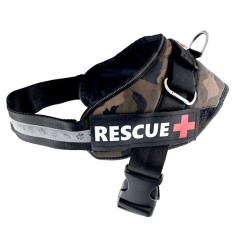 Ham pentru caini Rescue L 65 - 72 cm, camuflaj foto