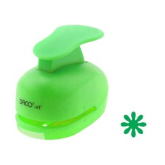 Perforator DACO Hobby, Model Floare, Plastic/Metal, Diametru 1.8 cm, Verde, Perforatoare Lucru Manual, Perforatoare Activitati Creative, Perforatoare foto