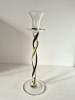 Sfeșnic Vintage 30 cm &ndash; Sticlă Artistică Rom&acirc;nească &ndash; Decor Negru și Auriu