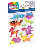 Cumpara ieftin Set stickere gumate-10 animale,multicolor,o25-65mm