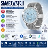 Cumpara ieftin SMARTECH SmartWatch cu Apel Bluetooth, Ritm Cardiac, Tensiune Arteriala, Nivel Oxigen, Calorii, Pasi, Distanta, Vreme, Somn, Calculator S814